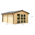 Habrita Abris de jardin en bois Marron Bois massif 19.7m²