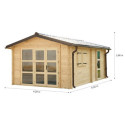 Habrita Abris de jardin en bois Marron Bois massif 19.7m²