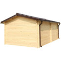 Habrita Abris de jardin en bois Marron Bois massif 19.7m²