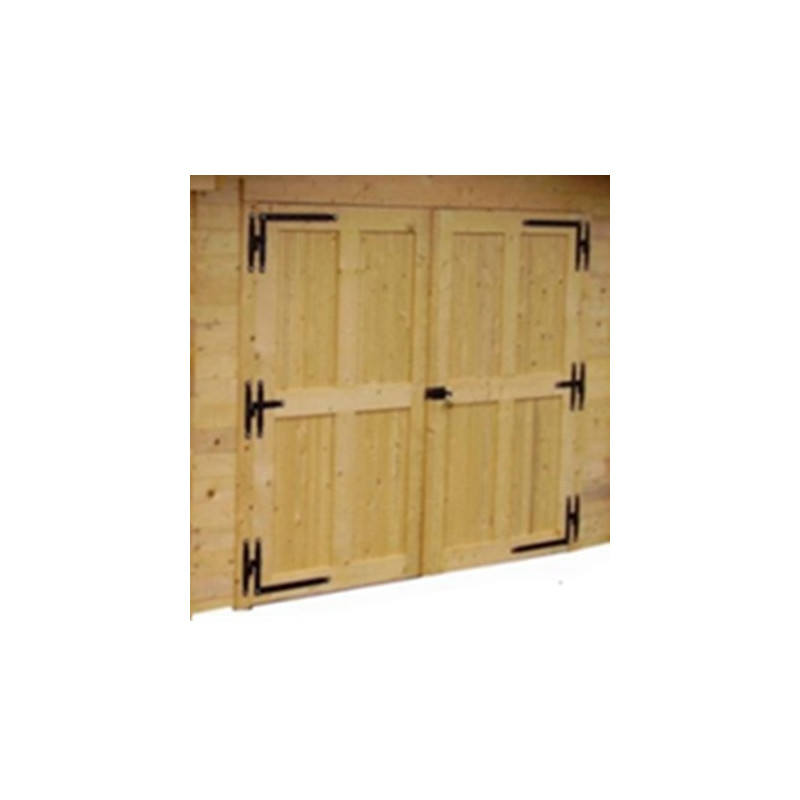 Habrita Porte additionnelle Marron Bois massif