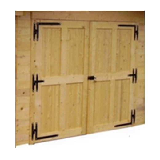 Habrita Porte additionnelle Marron Bois massif