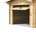 Porte de garage basculante métal 250x210 cm Habrita - Marron