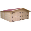 Habrita Garage bois Marron Bois massif 38.4m²