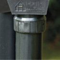 Halls Kit gouttières pour serres de jardin Noir PVC
