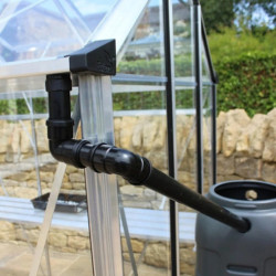 Halls Kit gouttières pour serres de jardin Noir PVC