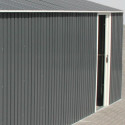 Garage en métal anthracite 19,95m² grande hauteur H.2,60m DURAMAX