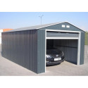 Garage en métal anthracite 19,95m² grande hauteur H.2,60m DURAMAX