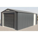 Garage en métal anthracite 19,95m² grande hauteur H.2,60m DURAMAX