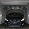 Garage en métal anthracite 19,95m² grande hauteur H.2,60m DURAMAX