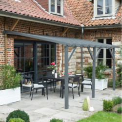 Cerland Tonnelles de jardin Marron Bois massif 12m²