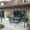 Cerland Tonnelles de jardin Marron Bois massif 12m²