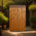 Habrita Abris de jardin en bois Marron Bois massif 0.70m²