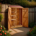 Habrita Abris de jardin en bois Marron Bois massif 0.70m²