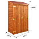 Habrita Abris de jardin en bois Marron Bois massif 0.70m²