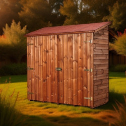 Habrita Abris de jardin en bois Marron Bois massif 1.17m²