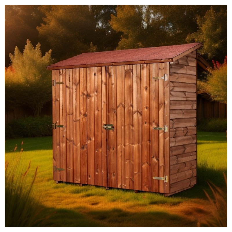 Habrita Abris de jardin en bois Marron Bois massif 1.17m²