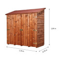 Habrita Abris de jardin en bois Marron Bois massif 1.17m²