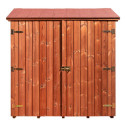 Habrita Abris de jardin en bois Marron Bois massif 1.17m²