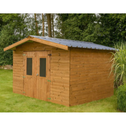 Habrita Abris de jardin en bois Marron Bois massif 7.8m²