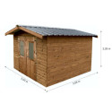 Habrita Abris de jardin en bois Marron Bois massif 7.8m²
