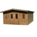 Habrita Abris de jardin en bois Marron Bois massif 14.44m²