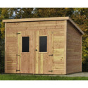 Habrita Abris de jardin en bois Marron Bois massif 7.8m²