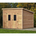 Habrita Abris de jardin en bois Marron Bois massif 7.8m²