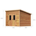 Habrita Abris de jardin en bois Marron Bois massif 7.8m²