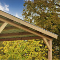 Habrita Abris de jardin en bois Marron Bois massif 18.1m²