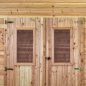 Habrita Abris de jardin en bois Marron Bois massif 10.64m²