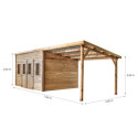 Habrita Abris de jardin en bois Marron Bois massif 21m²
