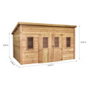 Habrita Abris de jardin en bois Marron Bois massif 21m²