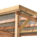 Habrita Abris de jardin en bois Marron Bois massif 21m²