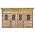 Habrita Abris de jardin en bois Marron Bois massif 14.44m²