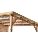 Habrita Abris de jardin en bois Marron Bois massif 28m²