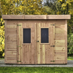 Habrita Abris de jardin en bois Marron Bois massif 7.8m²