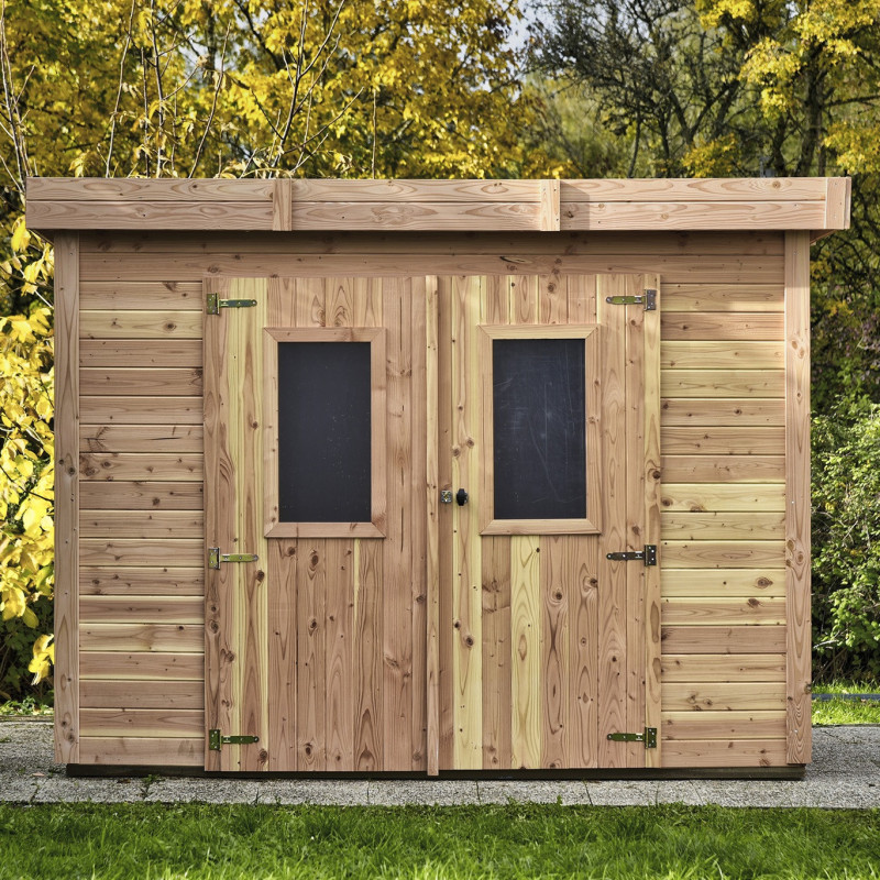 Habrita Abris de jardin en bois Marron Bois massif 7.8m²