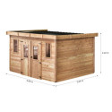 Habrita Abris de jardin en bois Marron Bois massif 10.64m²