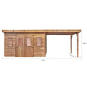 Habrita Abris de jardin en bois Marron Bois massif 21.5m²