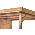 Habrita Abris de jardin en bois Marron Bois massif 21.5m²