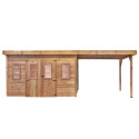 Habrita Abris de jardin en bois Marron Bois massif 28.60m²