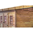 Habrita Abris de jardin en bois Marron Bois massif 28.60m²
