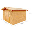 Habrita Abris de jardin en bois Marron Bois massif 7.8m²