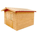 Habrita Abris de jardin en bois Marron Bois massif 7.8m²