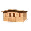 Habrita Abris de jardin en bois Marron Bois massif 14.44m²