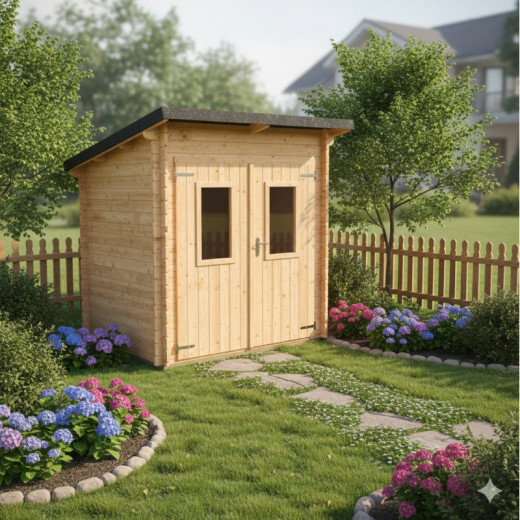 Habrita Abris de jardin en bois Marron Bois massif 3.6m²