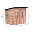 Habrita Abris de jardin en bois Marron Bois massif 3.6m²