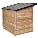 Habrita Abris de jardin en bois Marron Bois massif 3.6m²