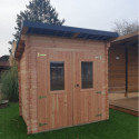 Habrita Abris de jardin en bois Marron Bois massif 3.6m²