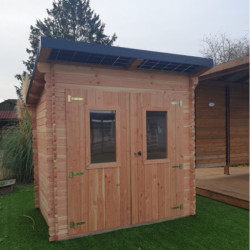 Habrita Abris de jardin en bois Marron Bois massif 3.6m²